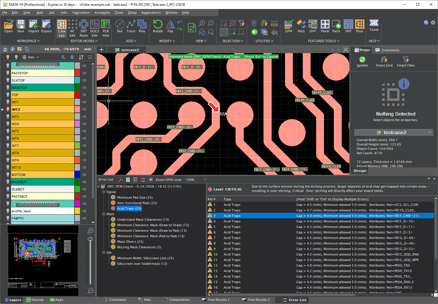 FAB 3000 software interface